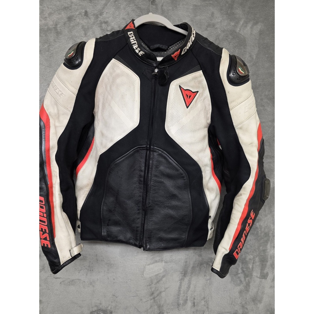 Dainese Super Rider Pelle Leather Jacket Size 52 EU / 42 US Armored Moto Biker